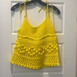 ZARA- yellow knit top